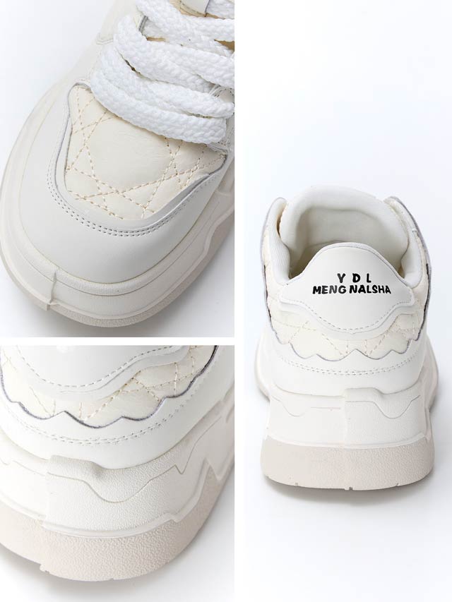 6/9新作!厚底カジュアルキルティングスニーカー[dazzyオリジナル]