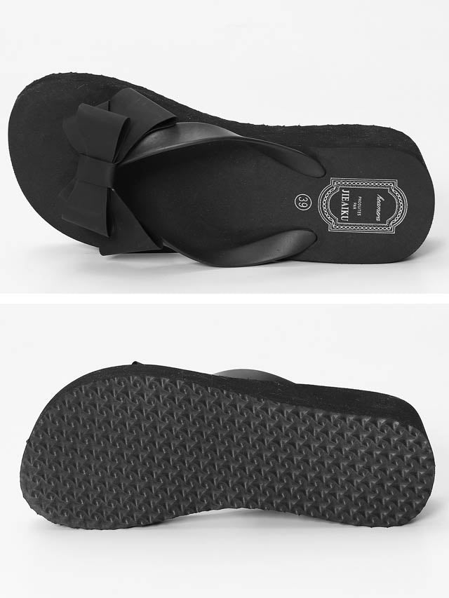 リボンデザインビーチサンダル【dazzy beach/2025ビキニ】