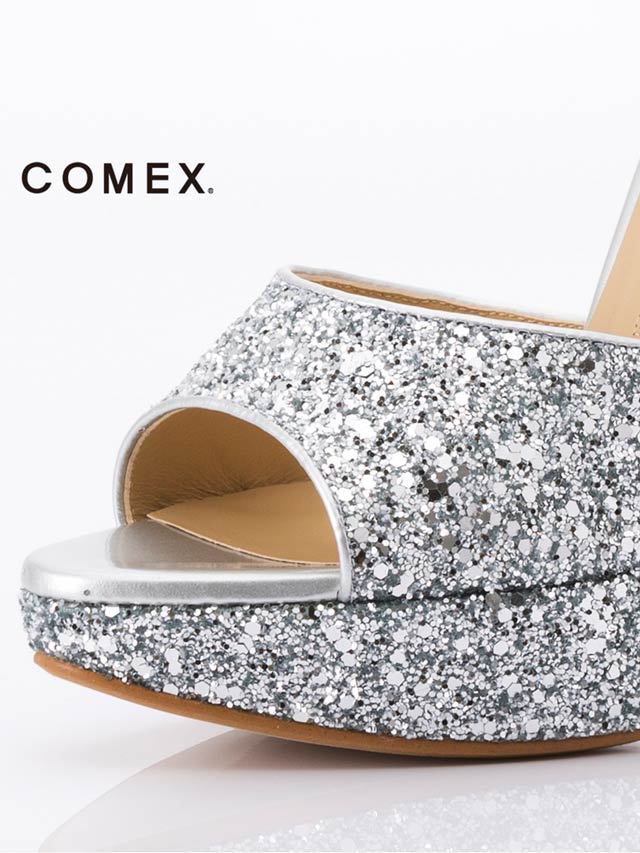 7/25再入荷![14cmヒール]グリッターラメサンダル[5647][COMEX]
