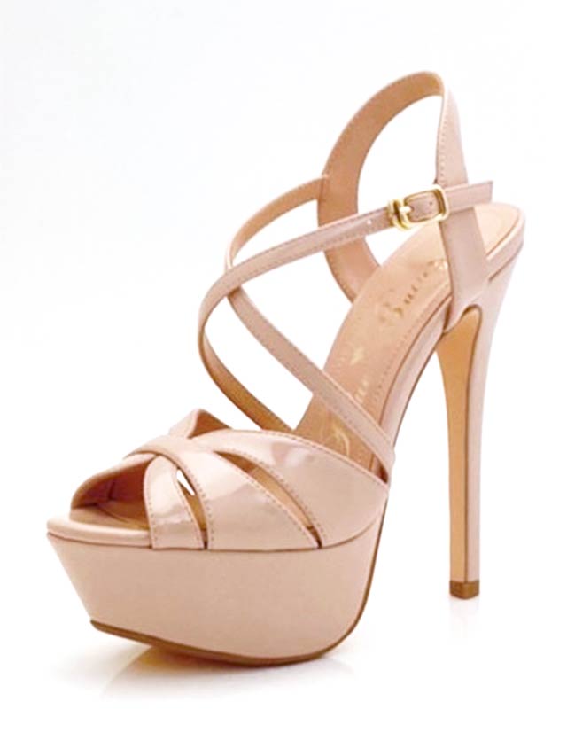 7/25再入荷![16cmヒール]クロスストラップサンダル[9005][Blue Butterfly]