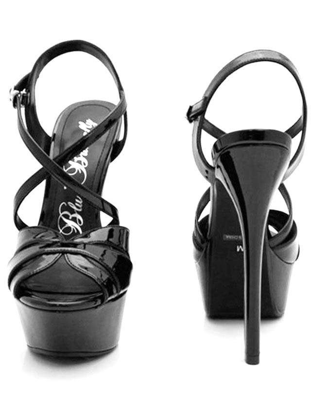 7/25再入荷![16cmヒール]クロスストラップサンダル[9005][Blue Butterfly]