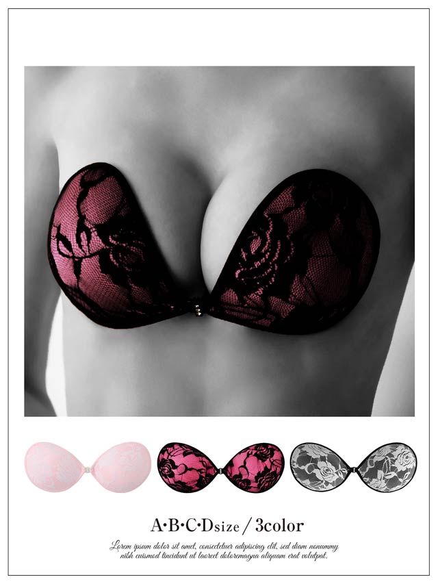 dazzyオリジナル総レースヌードブラ