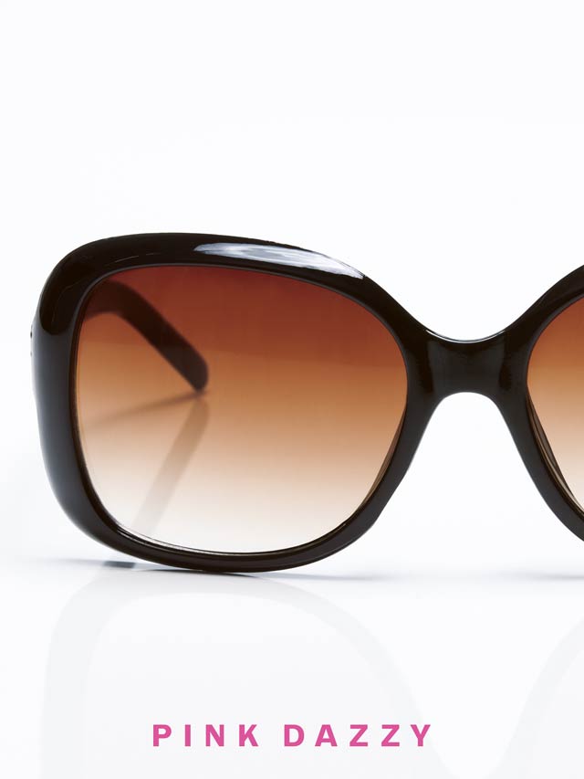 ディープブラウングラデーションスクエアサングラス