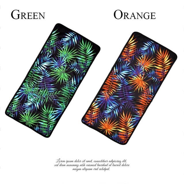 [dazzyオリジナルプリント][全2色]リーフ柄フェイスタオル【dazzy beach/夏小物】