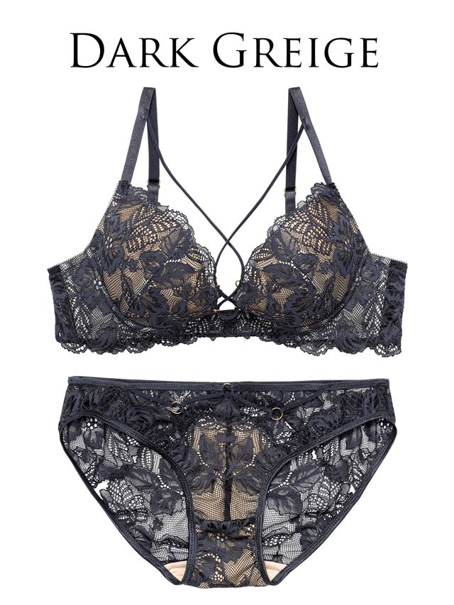 7/17再販!【Reinest】スピンドルレーシィカットブラジャー&バック透けフルバックショーツ[推し]