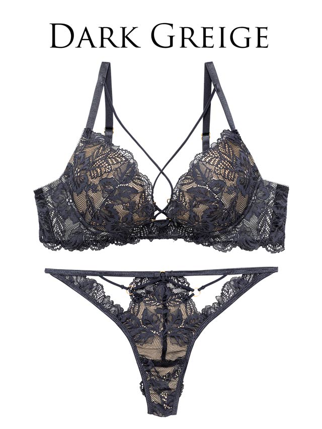 7/17再販!【Tバック】【Reinest】スピンドルレーシィカットブラジャー&バック透けTバックショーツ[推し]