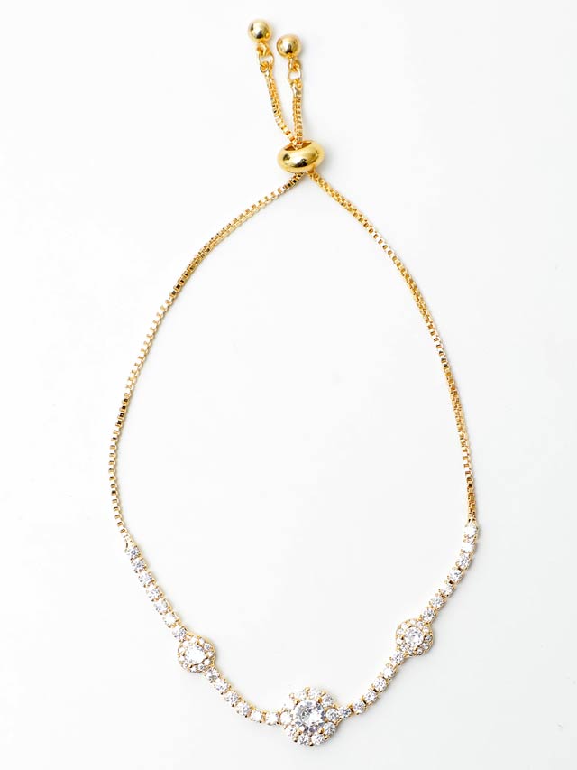 6/19再入荷!オーロラストーンラインブレスレット