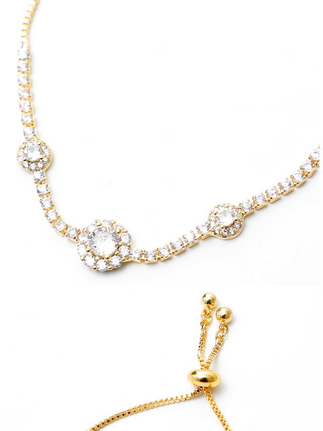 6/19再入荷!オーロラストーンラインブレスレット