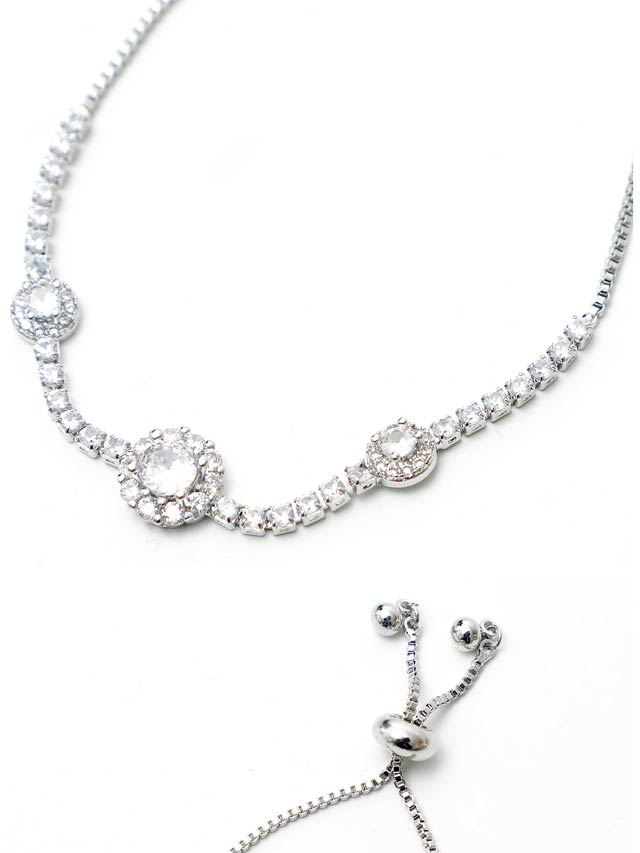 6/19再入荷!オーロラストーンラインブレスレット