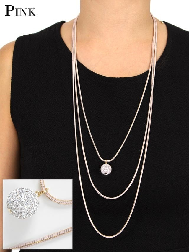 3連ゴールドチェーンネックレス