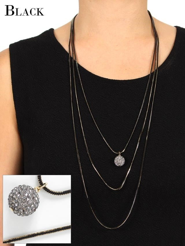 3連ゴールドチェーンネックレス