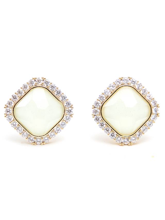 シャイニースクエアビジューイヤリング