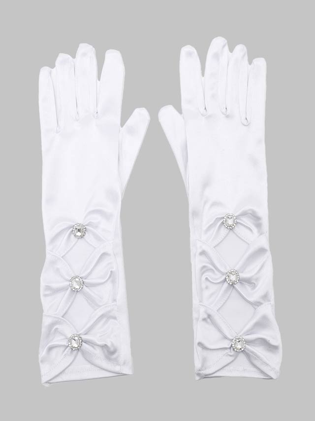 サテンギャザービジューグローブ