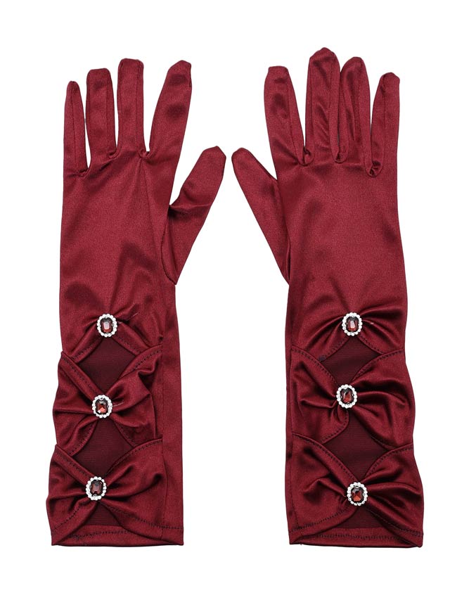 サテンギャザービジューグローブ