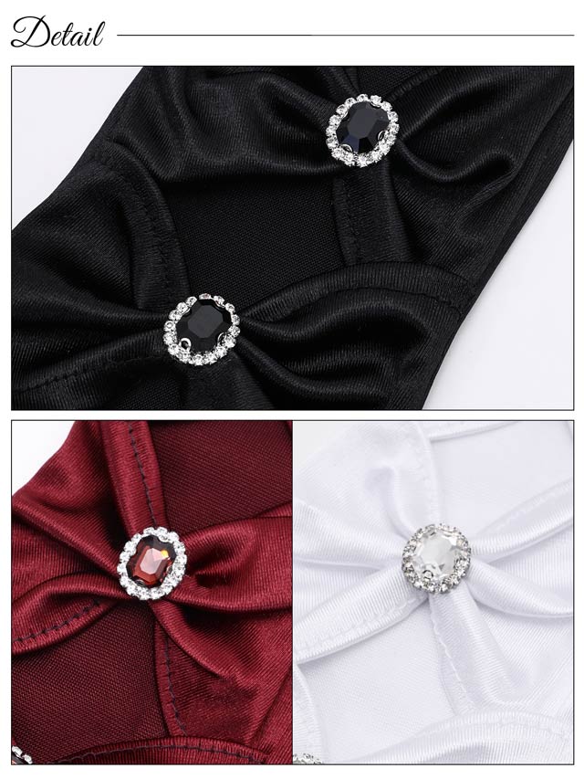 サテンギャザービジューグローブ