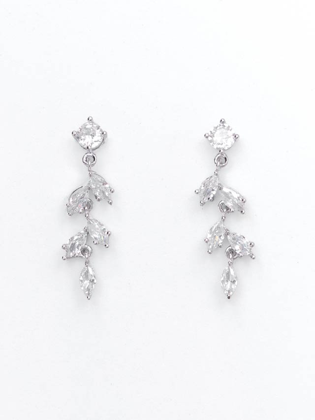 8/11新作![2点SET]グロリアスリーフビジューネックレス＆ピアスセット