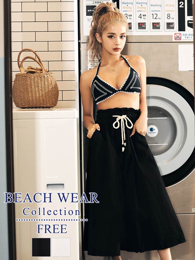 [SMLサイズ]ドローストリングデザインロングスカート[3サイズ展開][カジュアル/dazzy closet]