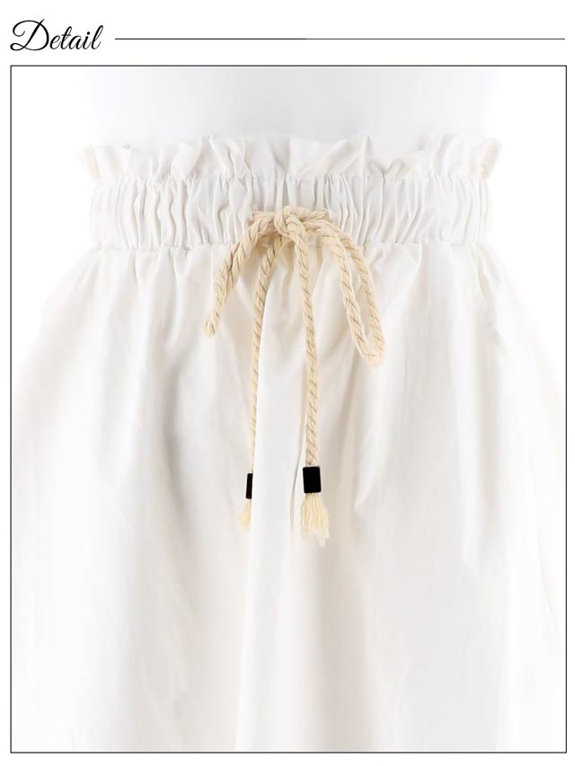 [SMLサイズ]ドローストリングデザインロングスカート[3サイズ展開][カジュアル/dazzy closet]