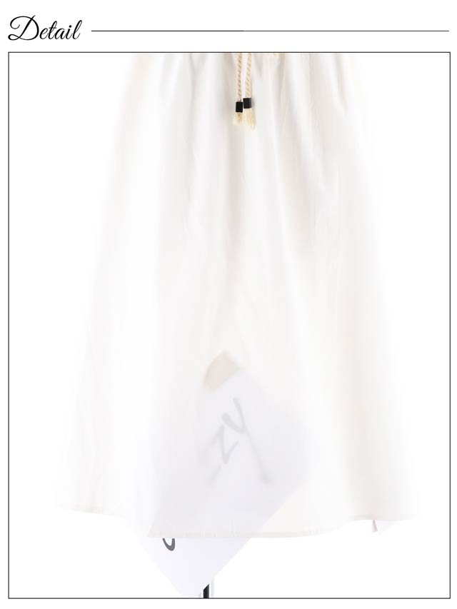 [SMLサイズ]ドローストリングデザインロングスカート[3サイズ展開][カジュアル/dazzy closet]