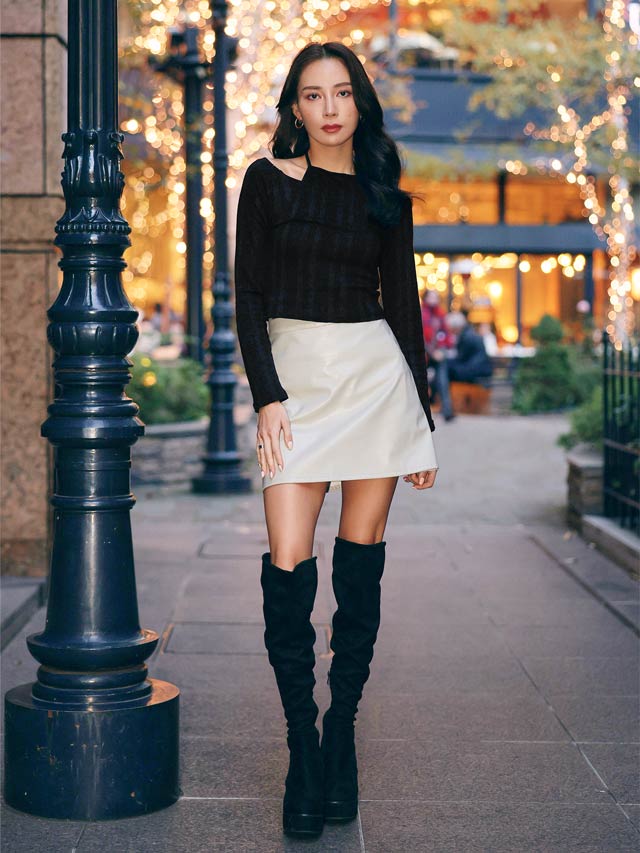 [SMサイズ]レイヤードオープンショルダー長袖ラウンジセットアップ[2サイズ展開]